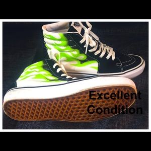Vans, High top, glow in the dark Womens size 9